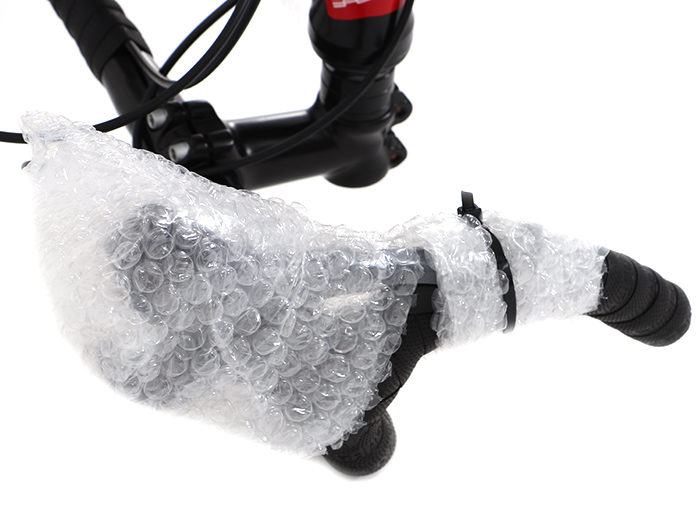 耐衝撃輪行キャリングバッグ（大径車用）収納する自転車の保護について画像
