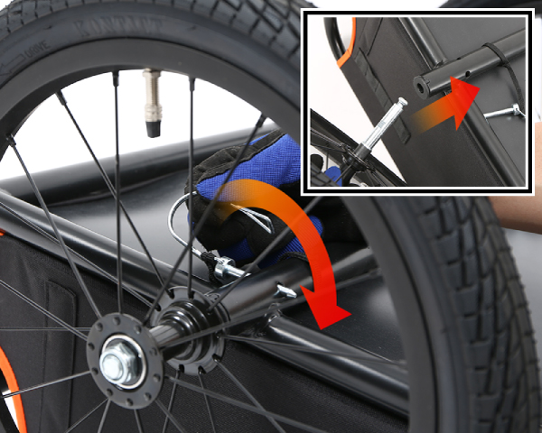 マルチユースサイクルトレーラーサイクルトレーラー本体の組み立て方法画像