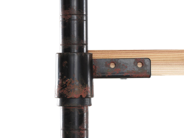 スチールラック支柱キットサビ加工のエイジング画像
