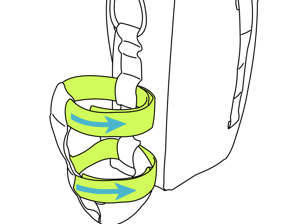 ターポリンホルスターバッグボトルホルダーの装着方法画像