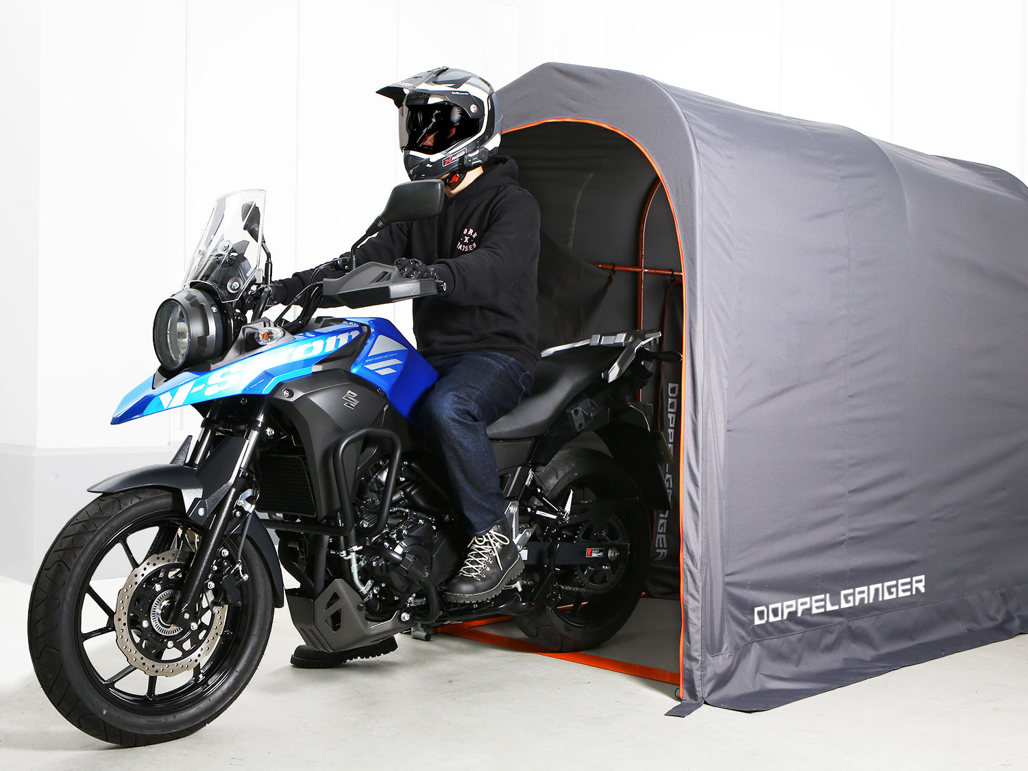 バイクガレージ スチールフレーム 990mm幅 Amazon.co.jp: awnec バイクガレージ Mサイズ オールスチール 極厚