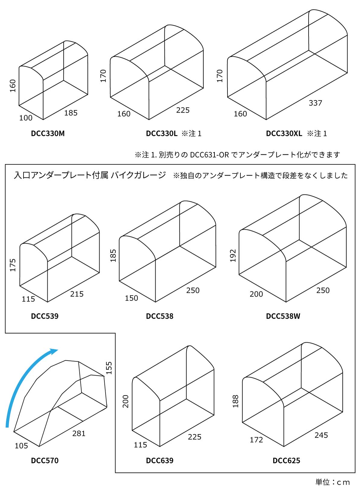 ガレージサイズ比較